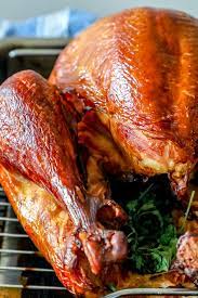 Put the turkey on a rack in a large, deep aluminum pan, place the pan in the smoker, and cook for 5 hours or until the breast meat reaches an internal temperature of 165 degrees. Perfect Smoked Turkey Sweet Cs Designs