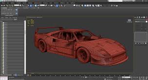 Free Ferrari F40 3d Model On Behance Ferrari F40 3d Model Ferrari