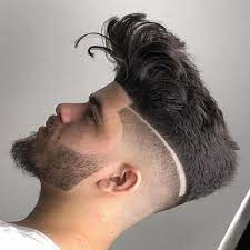 Covering the ear and loosening in the straight ends while the narrower part is kept blurred and faded for a sharp contrast. Top 25 Amazing Line Haircuts For Men Cool Haircut Designs Lines Men S Style