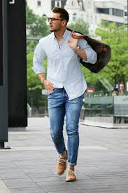 Die Shoes Jeans Lightblue Shirt Men Fashion Casual Shirts Casual Shirts Outfit Mens Fashion Casual Outfits