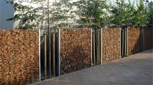 Schanskorven Met Kokosbasten Achtertuin Privacy Tuinschutting Schutting Tuin