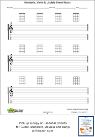 Ukulele Blank Sheet Music Staff Tab Acoustic Music Tv