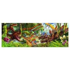 Dinosaur World Floor Puzzle 200 Pieces In 2020 Floor Puzzle Dinosaur Prehistoric Dinosaurs