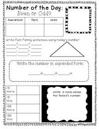 Number And Word Of The Day Freebie 2nd Grade Math Calendar Math Math School