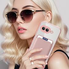 For Google Pixel 9 Pro XL 9A 8A 7A Magnetic PU Card Holder TPU Case Cover