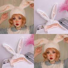 Cute Rabbit Ear Caps Photo Props Yv487 Youvimi Bunny Hat Aesthetic Bunny Hat Aesthetic Grunge Hat Aesthetic