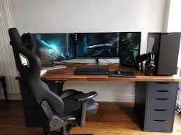 Ikea desk with gold leg accent. New Desk For The Battlestation All Of The Posts Using Ikea Alexes Got Me Thinking About How To Upgrade My Desk This Is A Custom Kitchen Countertop 2 Meters By 80cm Propped