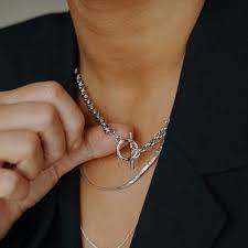 Chunky Rope Chain T Bar Necklace Silver Silver Bar Necklace Chunky Silver Jewellery Heavy Silver Chain