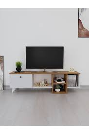 yasmindekor televizyon sehpasi kutu rafli tv unitesi salon mobilyasi ceviz trendyol 2021 tv unitesi mobilya tv
