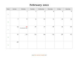 February 2021 Free Calendar Tempplate Free Calendar Template Com