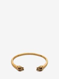 twin skull bracelet skull bracelet rings jewelry fashion gold tone bracelet