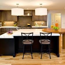 table attached to island houzz