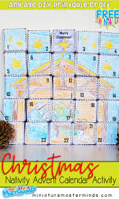 Free Printable Christmas Nativity Diy Advent Calendar Craft Activity Calendar Craft Diy Advent Calendar Diy Nativity