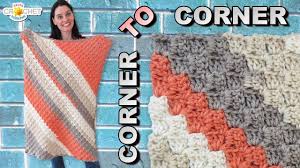 C2c Corner To Corner Baby Blanket Rectangle Crochet Pattern Tutorial