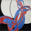 Rayo worked with abstract geometry primarily employing black, white, red and yellow. 1