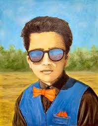 Oil pastel Portrait of Aditya