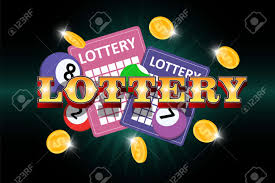 Bingo Lottery Banner On Black Background. Colorful Balls ...