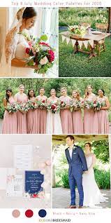 Top 8 July Wedding Color Palettes For 2020 July Wedding Colors Wedding Colors Wedding Color Palette Summer