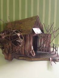 Copper Metal Water Mill Music Box By Theupstairsattic On Etsy 24 00 Music Box Tin Art Copper Metal