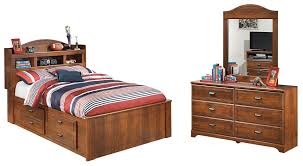 It's very handy and practical to buy a kids bed with storage 1. Barchan Full Bookcase Bed With 2 Storage Drawers With Mirrored Dresser B228 B1 B2 Kids Bedroom Groups Cummings Furniture