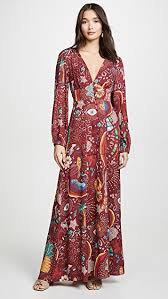 Burgundy Borogodo Maxi Dress