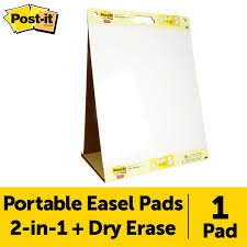 Post It Portable Two In One Flip Chart And Dry Erase White