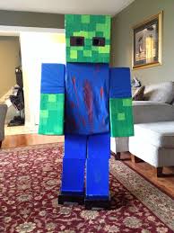 Minecraft Zombie Costume Zombie Costume Zombie Costume Diy Homemade Halloween Costumes