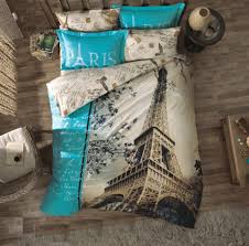France paris tower bedding set printed flower quilt cover sheet linen king size. 3d Paris Eiffel Tower Single Twin 100 Cotton Duvet Quilt Cover Bed Set 4 Pcs Ebay