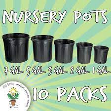 10 Nursery Pots 1 2 3 5 7 Gallon Grow Black Plastic Gal Ebay Plastic Nursery Pots Bonsai For Sale Plastic Plants