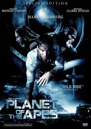 27 in x 40 in (69 cm x 102 cm). Planet Of The Apes 2001 Movie Cover