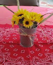 Choosing western themed table decorations for your upcoming party. Found On Bing From Www Pinterest Com Western Party Centerpieces Western Theme Party Western Birthday Party