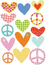 Corazones Y Simbolos De La Paz Signo De La Paz Simbolo De Paz Mural De La Paz