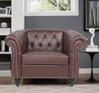 ‫Amazon.com: כיסא עור Chesterfield, כיסא ספה יחיד מרופד ...‬‎