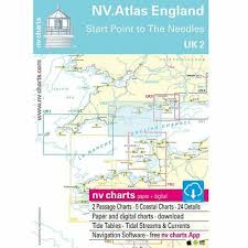 Nv Charts Atlas Uk 2 England Start Point To The Needles Boat Chart Ebay