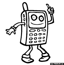 However, the cell phone can also be used as the media for opening social media. Cell Phone Coloring Page Coloring Home