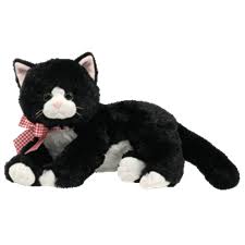 Black And White Beanie Baby Cat Stuffedanimals Com Rare Ty Beanie Bables Ty Classic 15 Crystal Cat Beanie Baby Cat Beanie Baby Black Cat Plush Cat Plush Toy