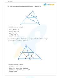 M ∠ c = m ∠ f (all right angles are equal.) m ∠ a = m ∠ d (they are indicated as equal in the figure.) cliffsnotes study guides are written by real teachers and professors, so no matter what you're studying, cliffsnotes can ease your homework headaches and help you. Basic Proportionality Theorem Thales Theorem Statement Proof Cuemath