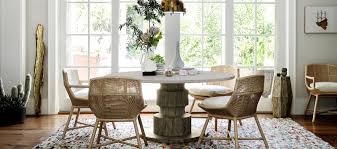 Working With A Mix Of Rattan Wood And Antique Bronze Laura Kirar Has Created A Transitiona In 2020 Modern Dining Room Side Chairs Dining Dining Room Furniture Modern