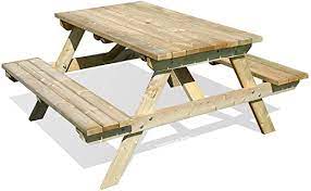 See more ideas about garden bench table, bench table, garden bench. Wooden Garden Picnic Table Bench Pub Style Outdoor Furniture 5ft By Westmount Living Amazon Co Uk Garden Outdoors