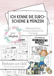 Euroscheine als scheck,.den man natürlich nicht wirklich einlösen kann. Euro Selbstlernheft Rechnen Mit Geld Homeschooling Unterrichtsmaterial Im Fach Mathematik Rechnen Mit Geld Kreativer Unterricht Lernen