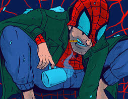 Easy drawing of peter parker spider man , how to draw peter. Intothespiderverse Projects Photos Videos Logos Illustrations And Branding On Behance