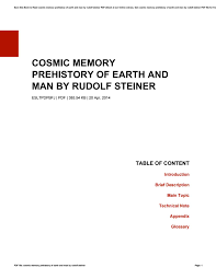 Looking for books by rudolf steiner? Cosmic Memory Prehistory Of Earth And Man By Rudolf Steiner By Billzamarripa4728 Issuu