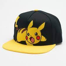Men S Pokemon Embroidered Pikachu Snapback Cap Snapback Cap Snapback Hats Snapback