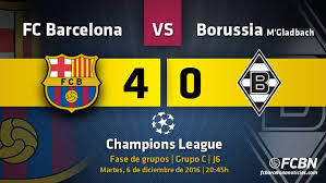 We are a german team. Fc Barcelona 4 Borussia M Gladbach 0 Champions