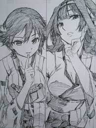 actay 金剛姉妹 kojimasarakoのイラスト pixiv character art anime sketch manga art