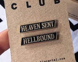 Heaven Sent Hellbound Enamel Pins Life Club Enamel Pins Lapel Pin Pin Pins Hat Pin Pin Badge Accessories Badges Punk Pins Heaven Sent Pin Badges