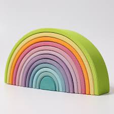 Grosser Regenbogen Pastell In 2020 Regenbogen Holz Spielzeug Pastell