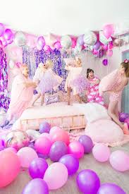 Slumber Party Birthday Party Ideas For Teenage Girls 13 No Boys Allowed A Holographic Neon Slumber Party Studio Diy Sleepover Birthday Parties Slumber Party Decorations Party Photoshoot