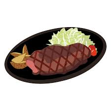 ジューシーで美味しそうなステーキのイラスト！【お肉・牛肉】 | 商用 ...