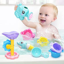 Munchkin white hot inflatable safety tub and bath ducky set. 9pcs Set Baby Bath Toys Bathtub Accessories Waterwheel Shower Spray Water Play Game For Bath Bathroom Toy Kids Review Baby Bath Toys Bathroom Toys Bath Toys